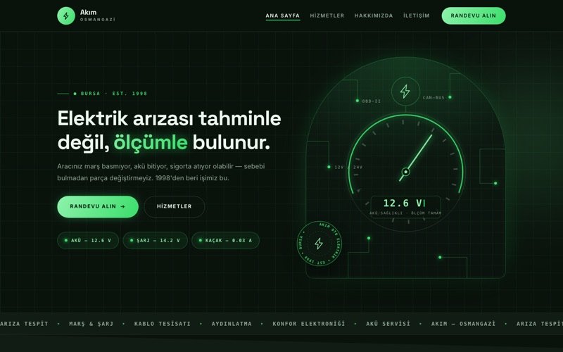 Akım Oto Elektrik teması