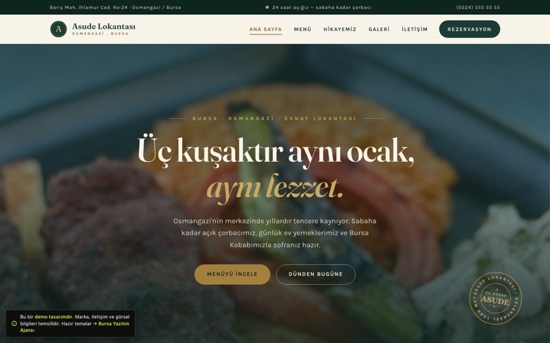 Asude Lokantası teması