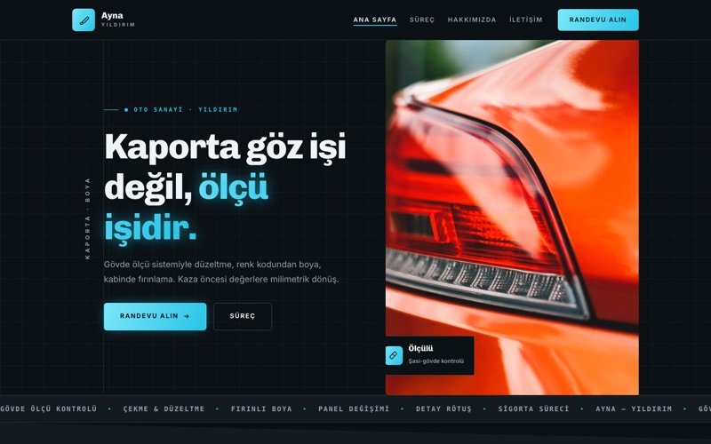 Ayna Kaporta Boya teması