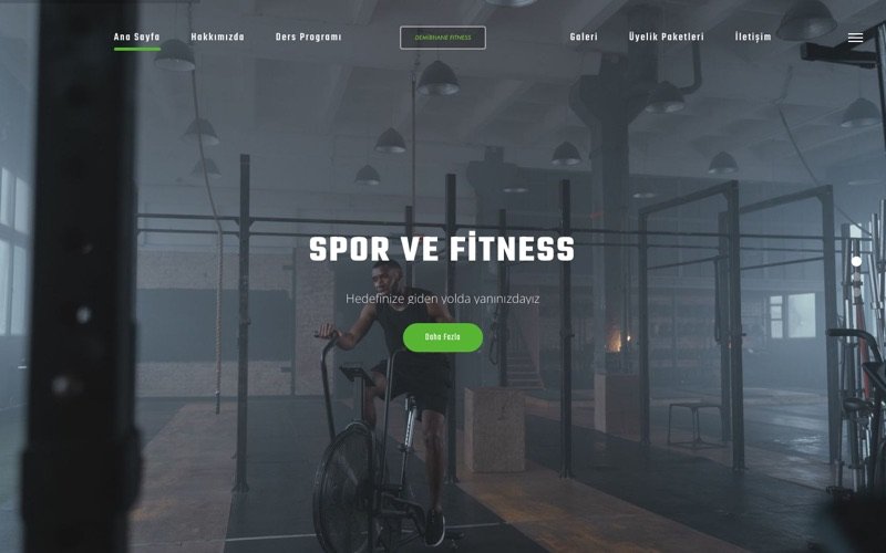 Demirhane Fitness web sitesi ana sayfa önizlemesi