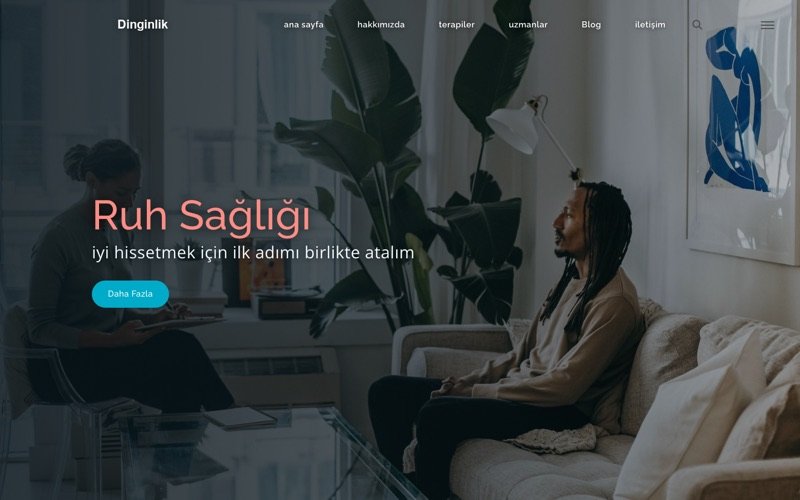 Dinginlik Psikolojik Danışmanlık web sitesi ana sayfa önizlemesi