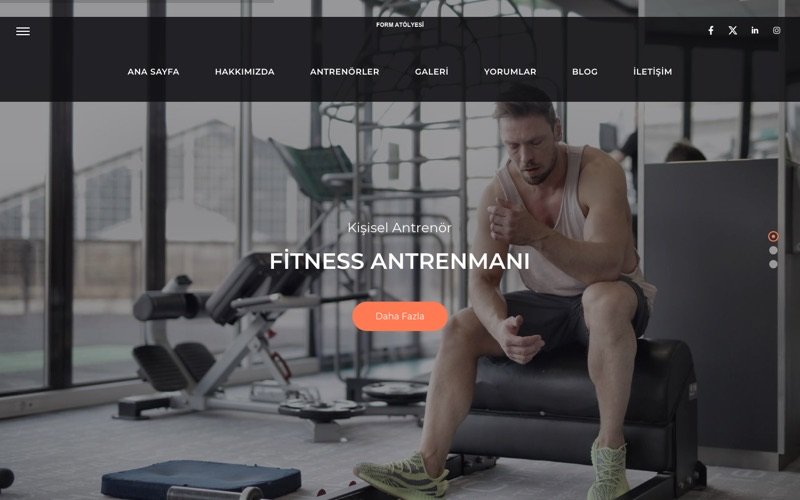 Form Atölyesi web sitesi ana sayfa önizlemesi
