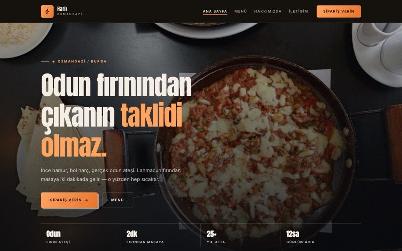 Harlı Lahmacun Salonu teması