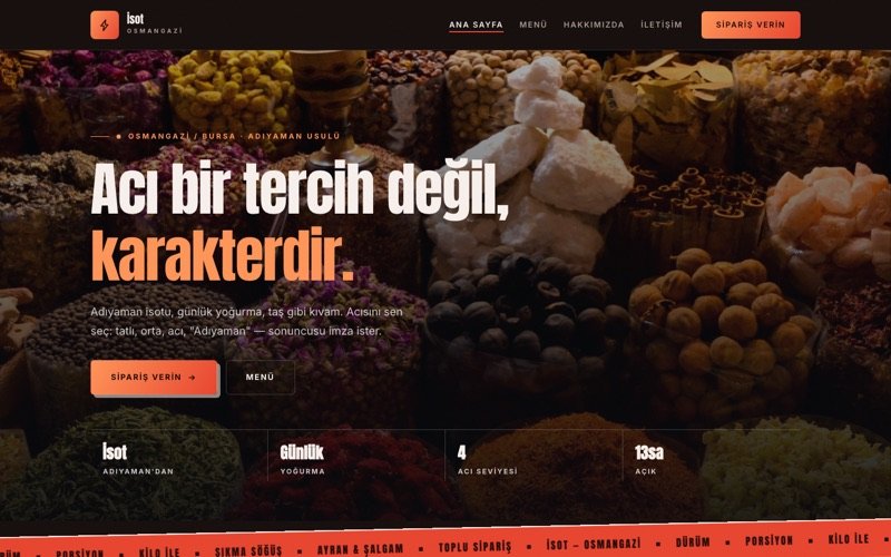 İsot Çiğ Köfte teması