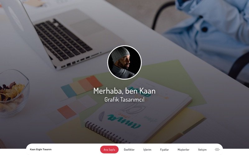 Kaan Ergin Tasarım web sitesi ana sayfa önizlemesi