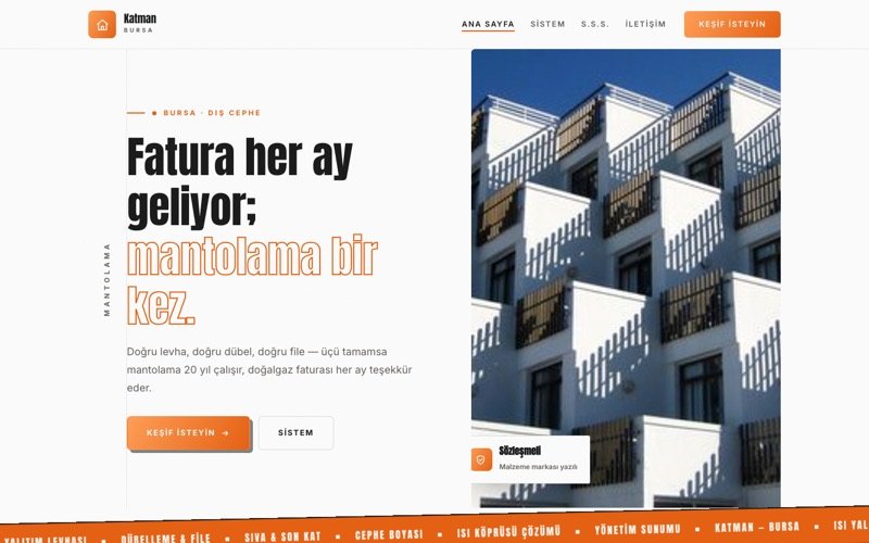 Katman Mantolama hazır web sitesi teması ana sayfa önizlemesi