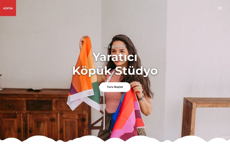 Köpük Stüdyo web sitesi ana sayfa önizlemesi