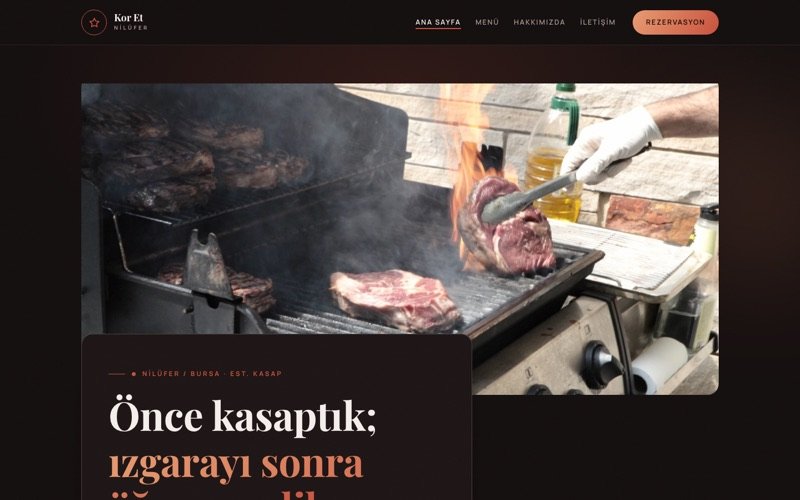 Kor Et Steakhouse teması