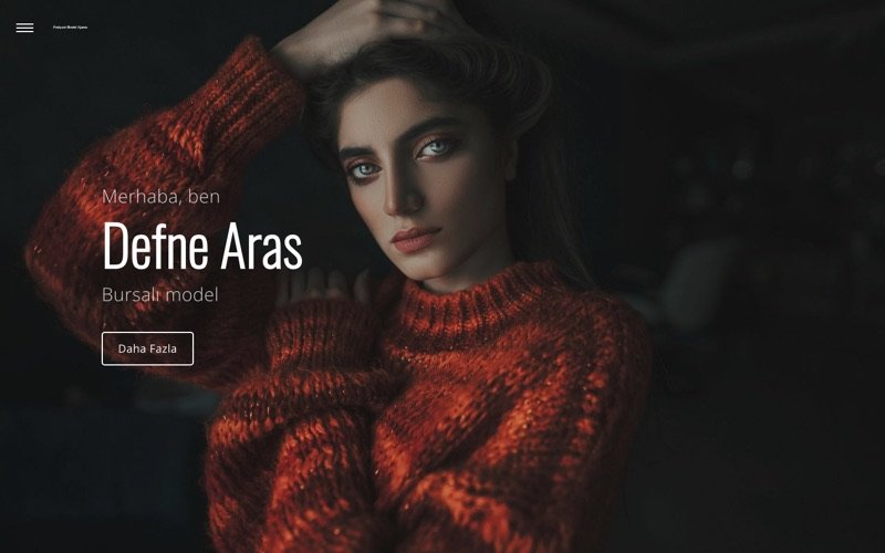 Manken Ajansı web sitesi ana sayfa önizlemesi