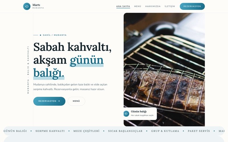 Martı Balık Restoranı teması