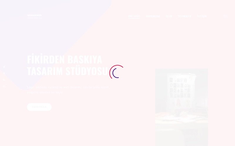 Mürekkep Tasarım Stüdyosu web sitesi ana sayfa önizlemesi