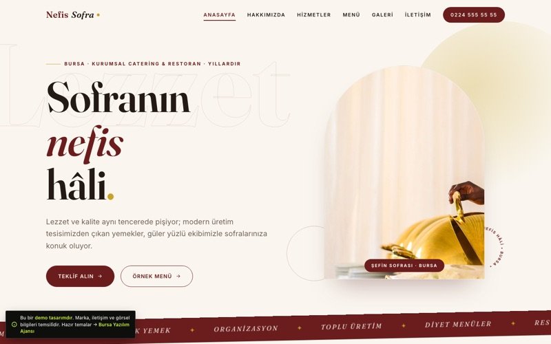 Nefis Sofra Catering teması