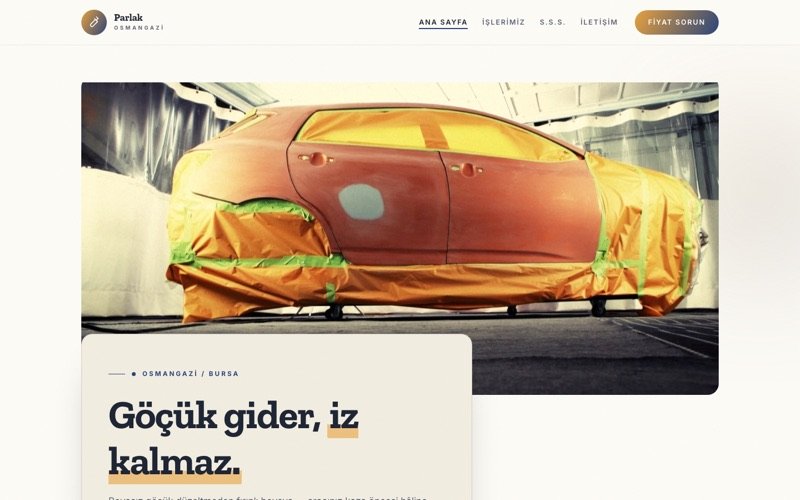 Parlak Oto Kaporta teması