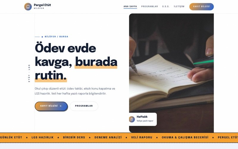 Pergel Etüt Merkezi teması