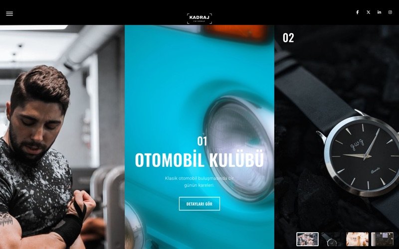 Portfolyo Sütun web sitesi ana sayfa önizlemesi