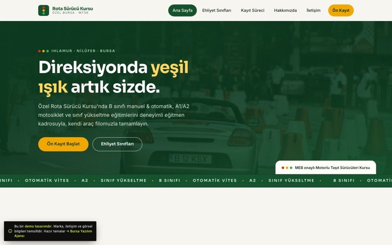 Rota Sürücü Kursu teması