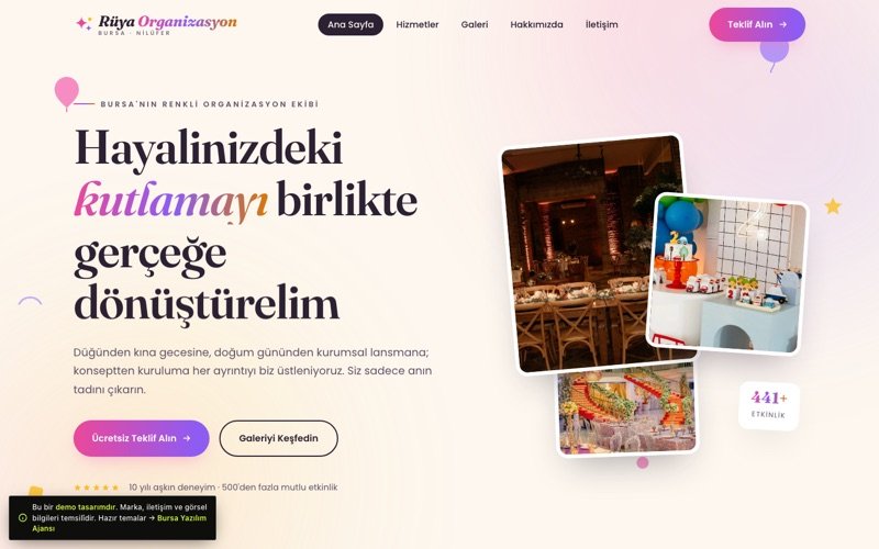 Rüya Organizasyon teması