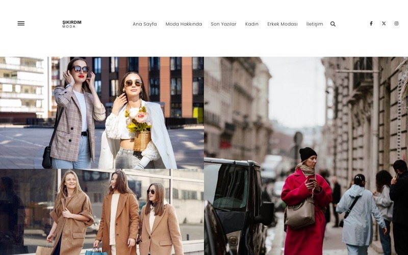 Şıkırdım Moda web sitesi ana sayfa önizlemesi