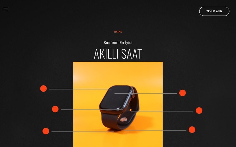 Tiktak Akıllı Saat web sitesi ana sayfa önizlemesi
