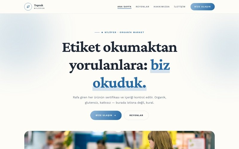 Toprak Organik Market teması