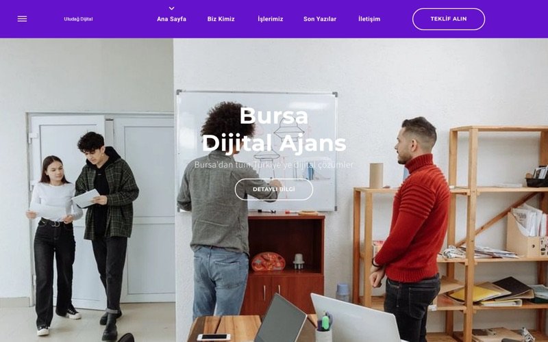 Uludağ Dijital web sitesi ana sayfa önizlemesi
