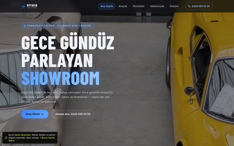 Vitrin Oto Galeri teması