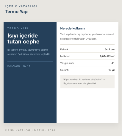 Termo Yapı — İçerik yazarlığı