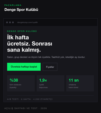 Denge Spor Kulübü — Pazarlama