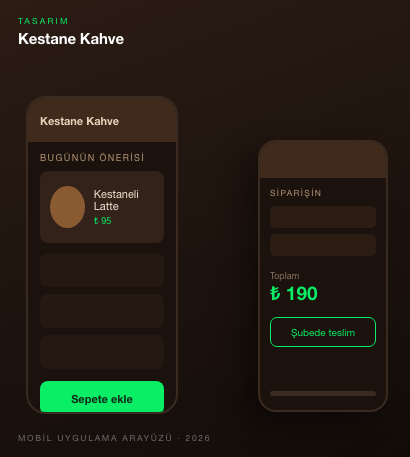 Kestane Kahve — Tasarım