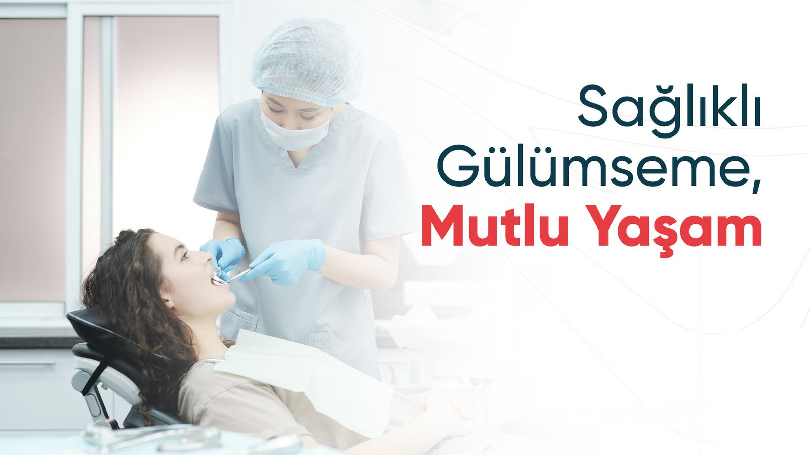 Sağlıklı gülümseme mutlu yaşam görseli