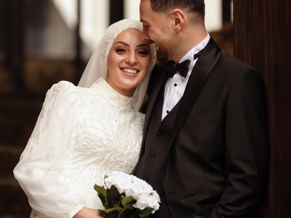 Düğün töreninde gelin ve damat