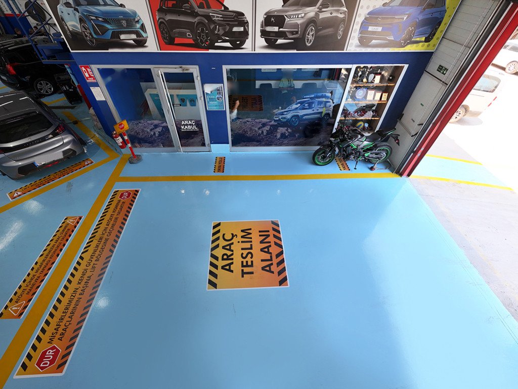Pusula Oto Servis Yıldırım şubesi araç teslim alanı